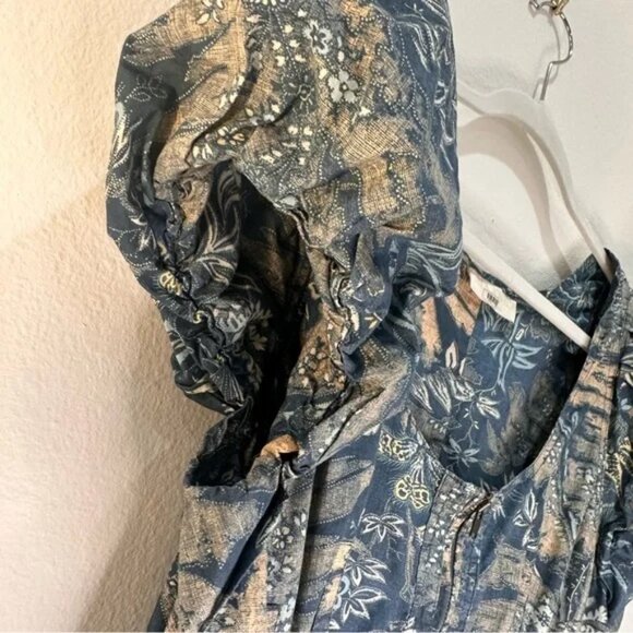 EUC Ulla Johnson Malie Pleated Printed Cotton Poplin Dress Size 8 - Picture 6 of 7